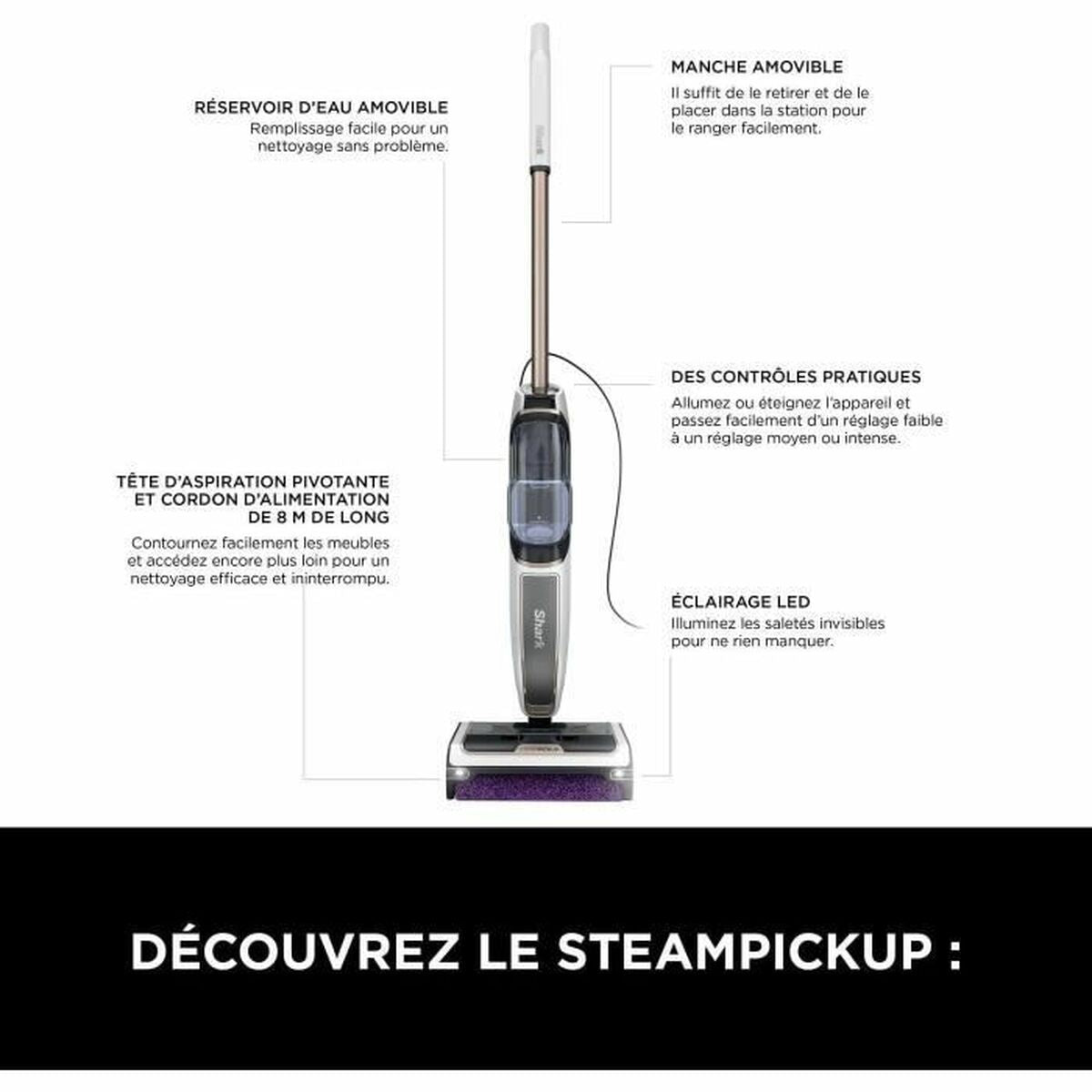 Nettoyeur vapeur Vaporeta Shark SteamPickUp SD200EU