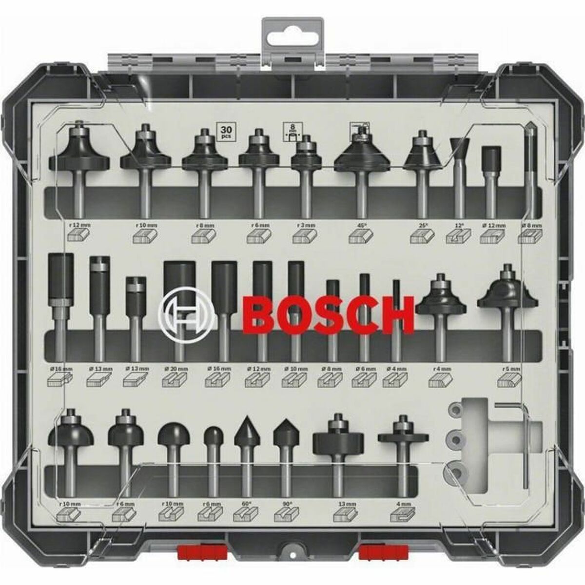 Kit de fraises multiusages BOSCH 2607017475 30 Pièces