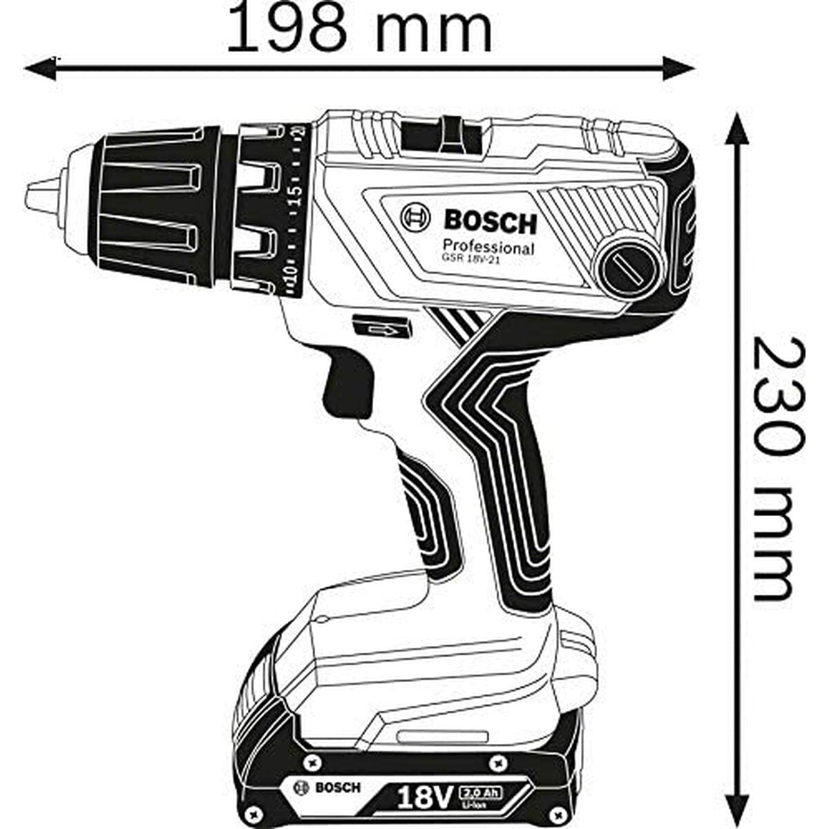 Tournevis électrique BOSCH GSR 18V-21 55 Nm