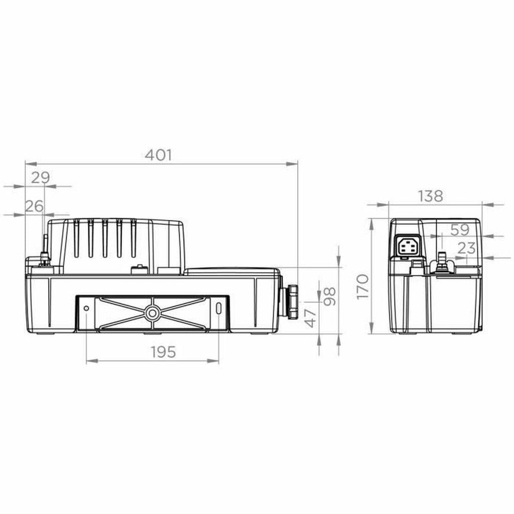 Pompe de relevage de condensats SFA Sanicondens Best Flat