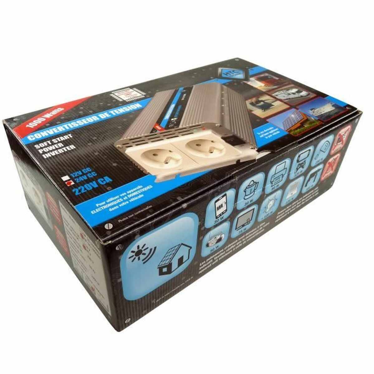 Transformateur de courant HTC EQUIPEMENT 1000 W 24 V 220-240 V