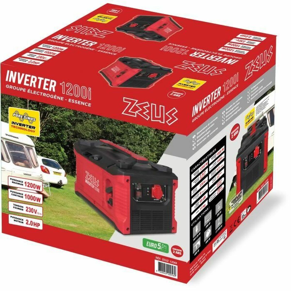 Inverseur de puissance ZEUZ 1000 W 1200 W