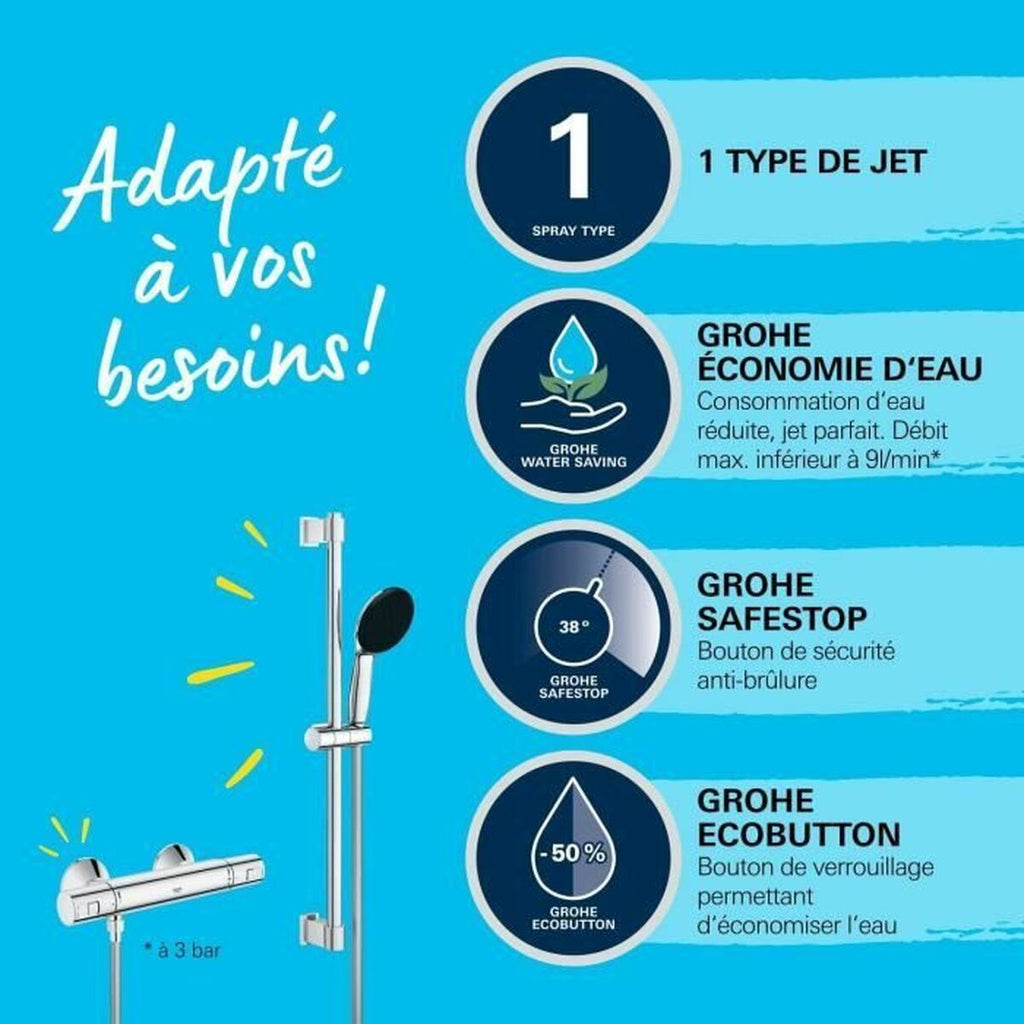 Colonne de douche Grohe Precision Start Chrome Métal