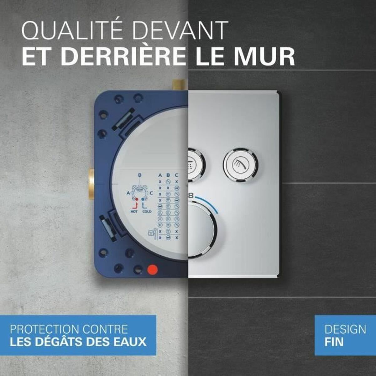 Colonne de douche Grohe Gris 31 cm