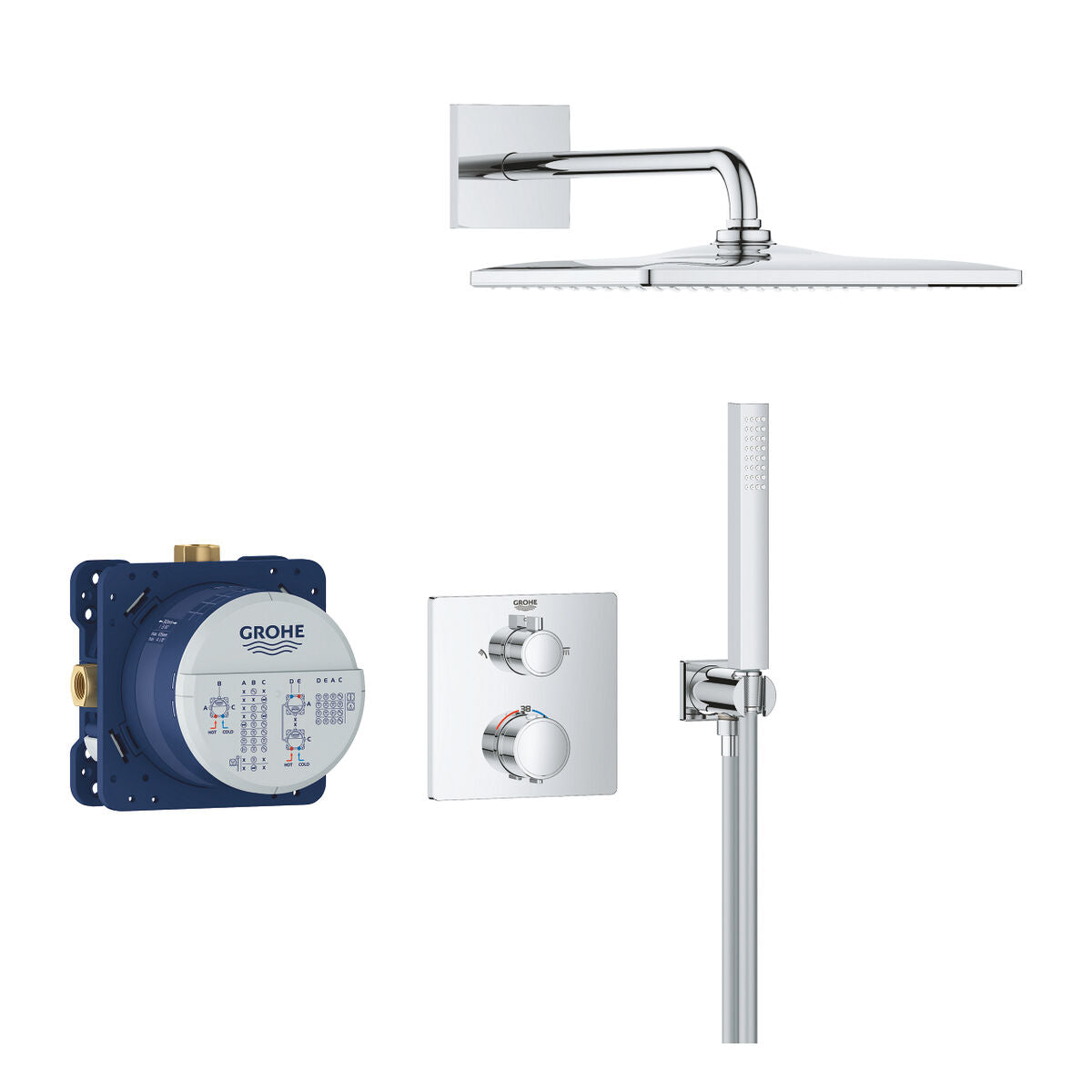 Colonne de douche Grohe Gris 31 cm