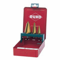 Ensemble de forets RUKO Acier rapide (AR) Foret conique 3 Pièces