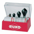Jeu de fraises à chanfreiner (Fraises à chanfreiner) RUKO 102310E Acier rapide (AR) 4 Pièces
