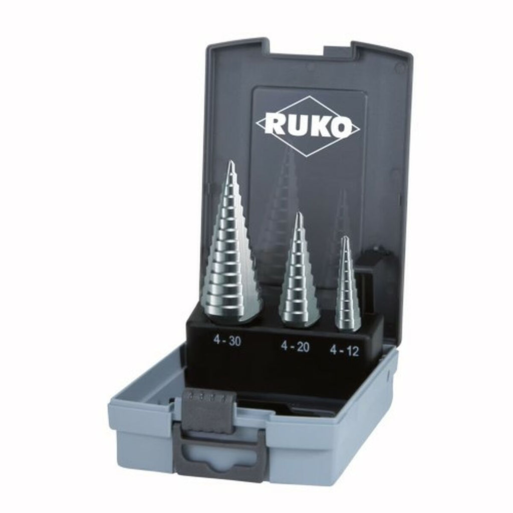 Ensemble de forets RUKO 101326RO Acier Acier rapide (AR) Foret étagé 3 Pièces