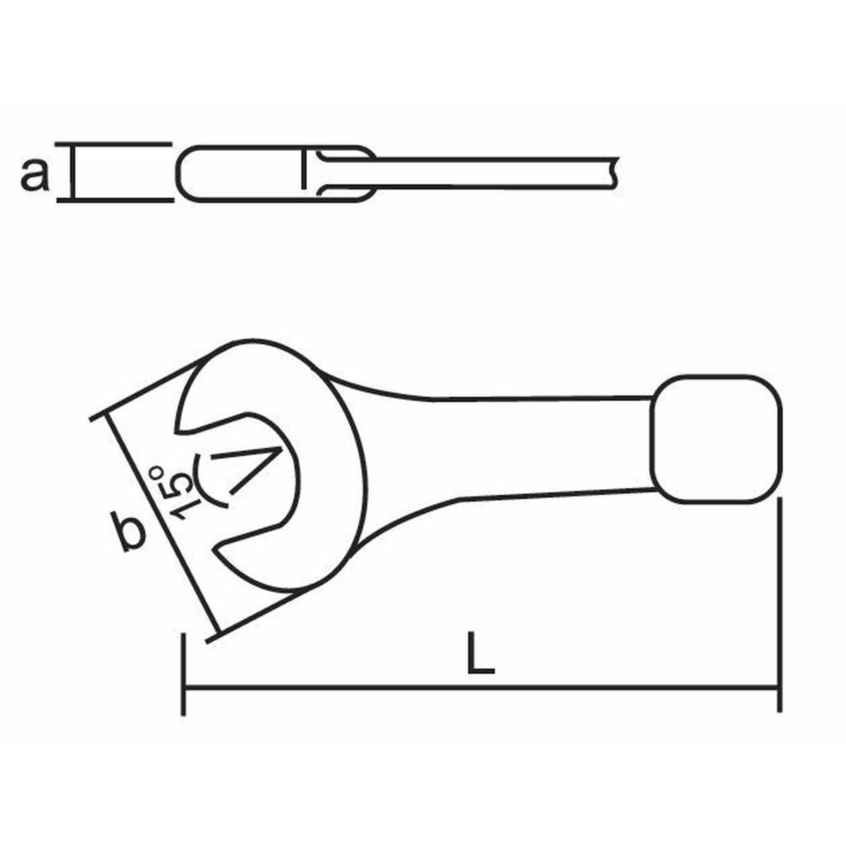 Clé plate KUKKO 170 mm 80 mm
