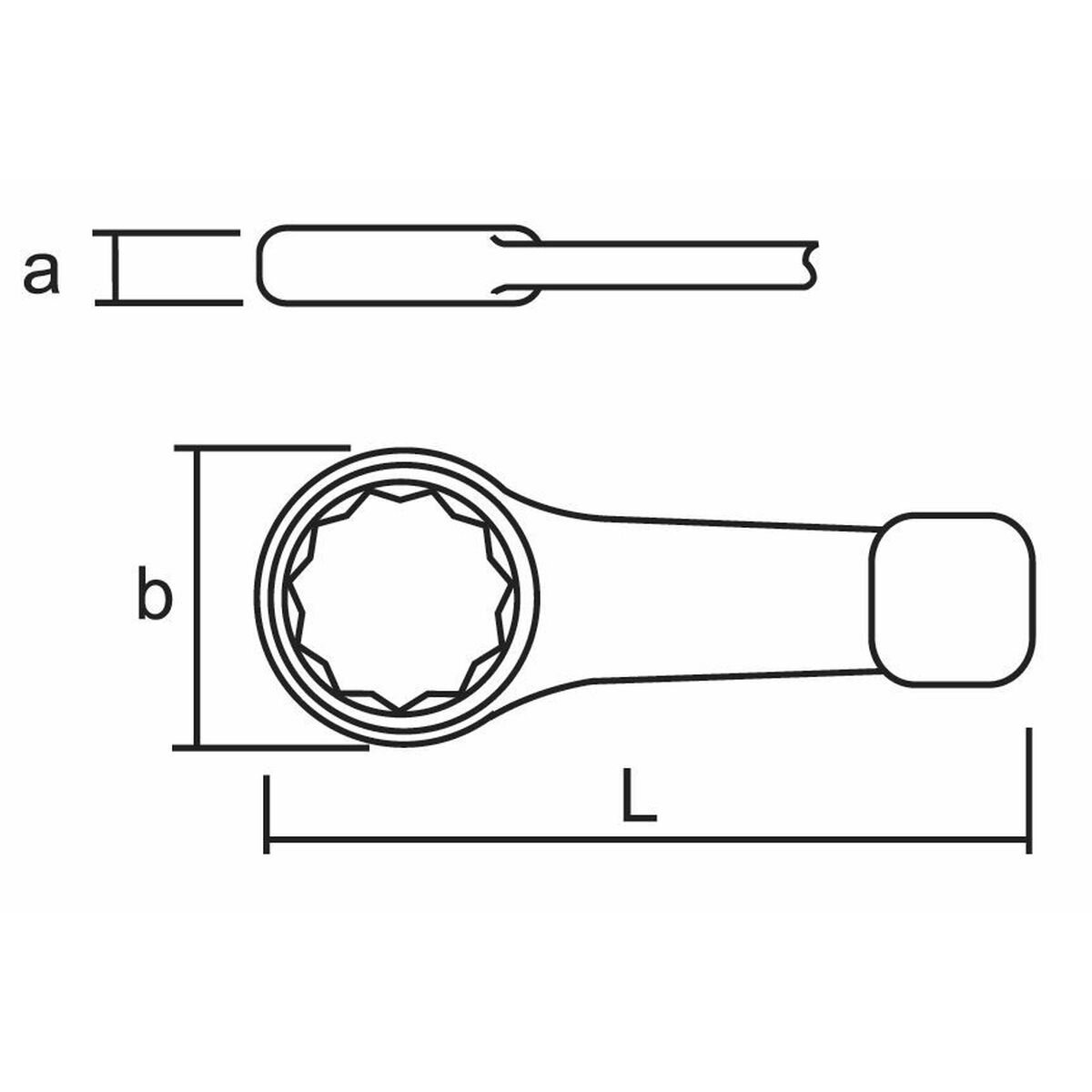 Clé étoile à une bouche KUKKO 85 mm Acier DIN 7444