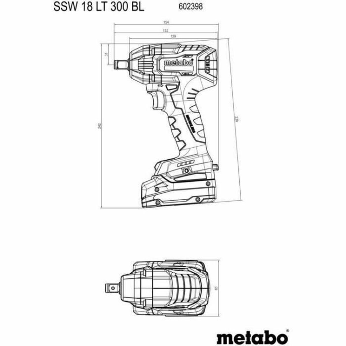Tournevis électrique Metabo SSW 18 LT 300 BL