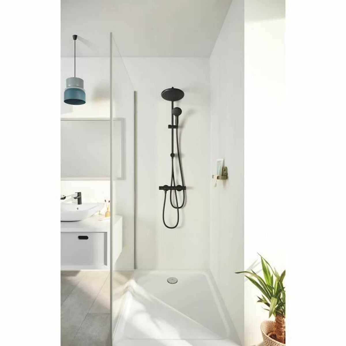Colonne de douche Grohe Vitalio Start System 250 Noir ABS