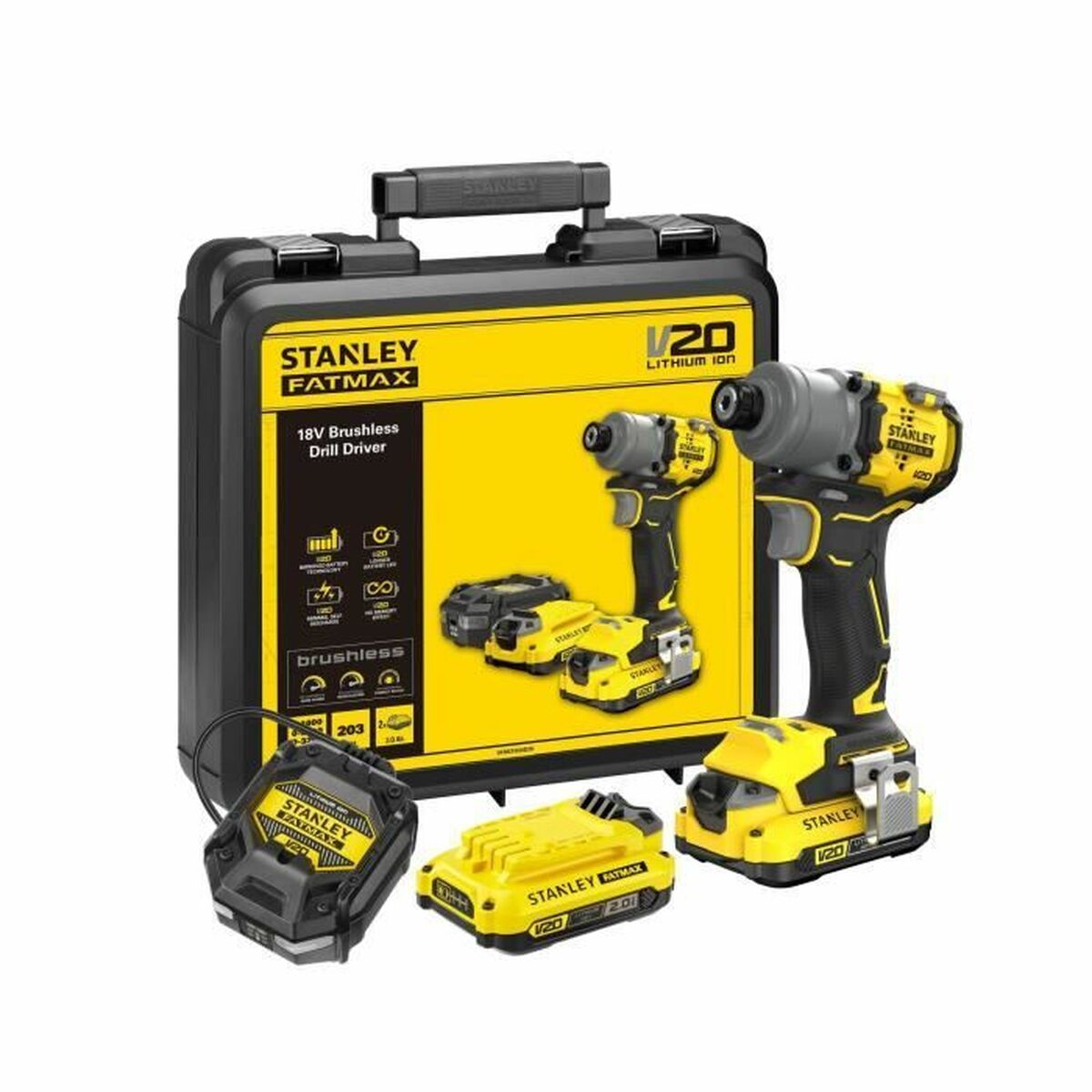 Visseuse à percussion Stanley SFMCF830D2K-QW 18V 203 Nm