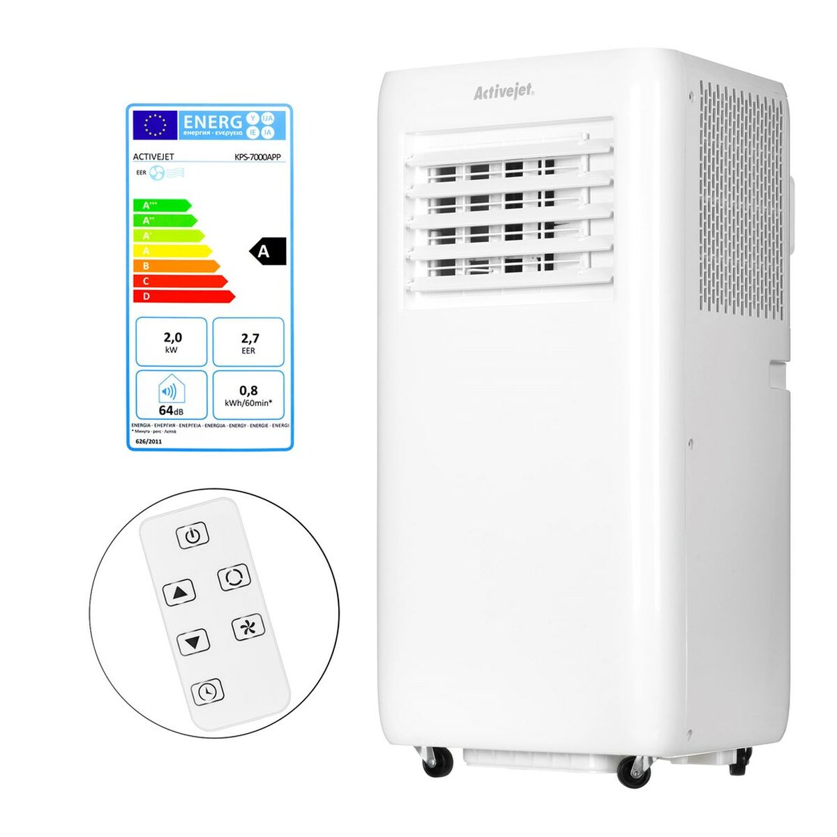 Climatiseur Portable Activejet KPS-7000APP Blanc A 2000 W