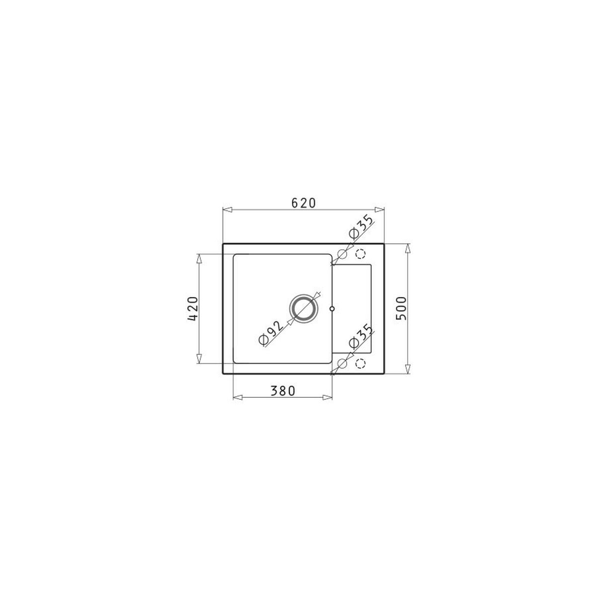 Évier simple Pyramis 070167602BE