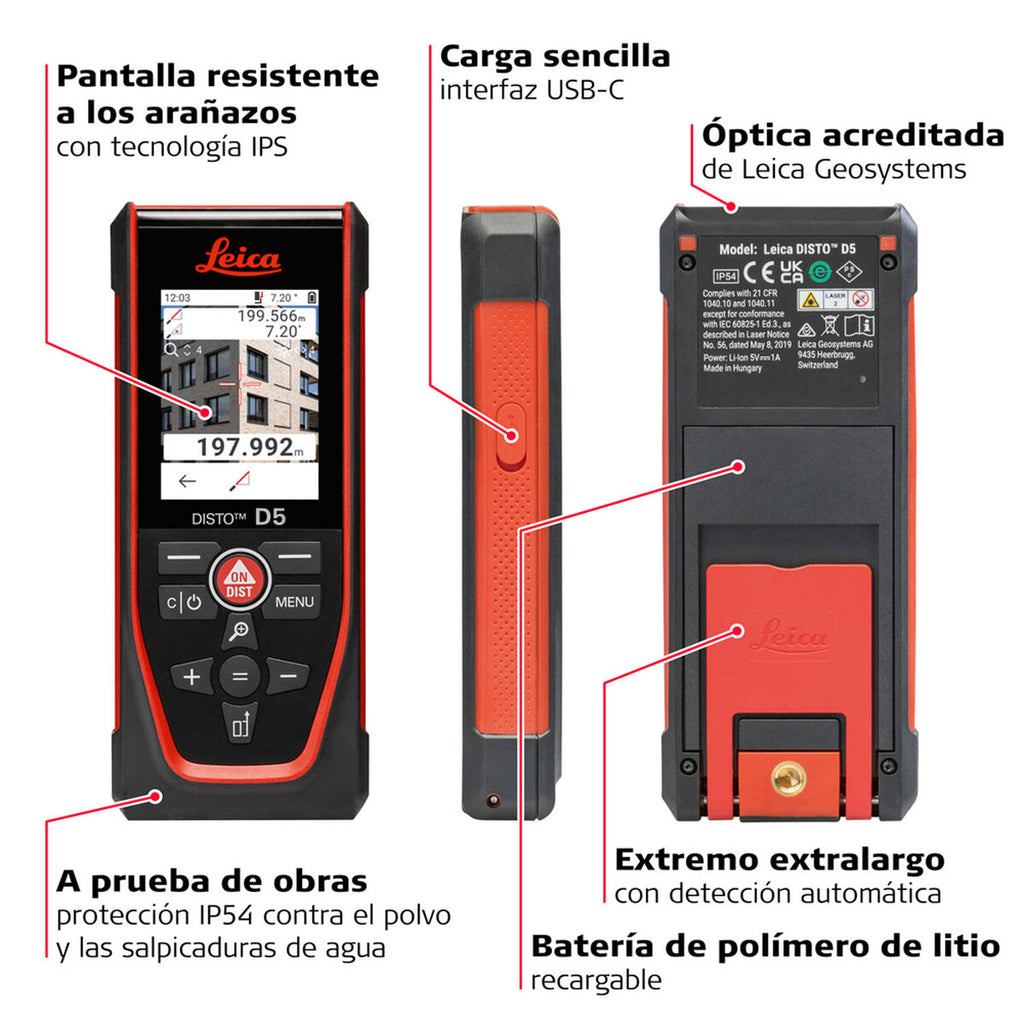 Leica Geosystems DISTO D5 Laser-Entfernungsmesser, 200 m