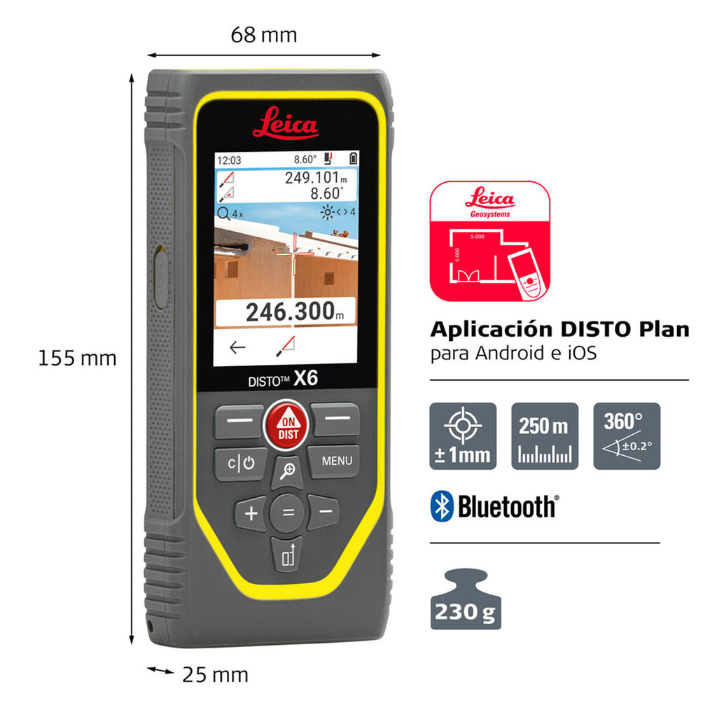 Télémètre Leica Geosystems Disto X6 250 m