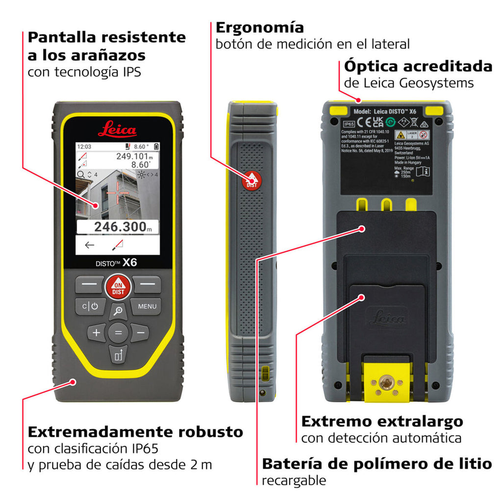 Leica Geosystems Disto X6 Entfernungsmesser 250 m