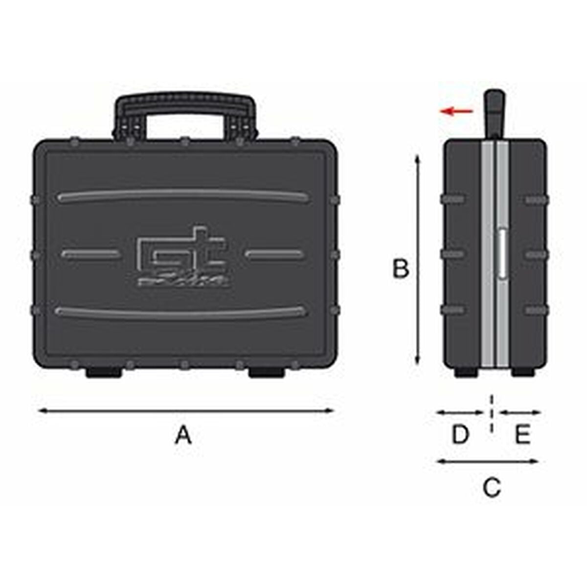 Mallette à Outils GT Line Polyester PVC Métal Aluminium Caoutchouc polypropylène