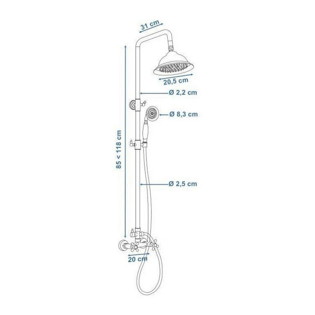 Colonne de douche Rousseau Gris Polycarbonate