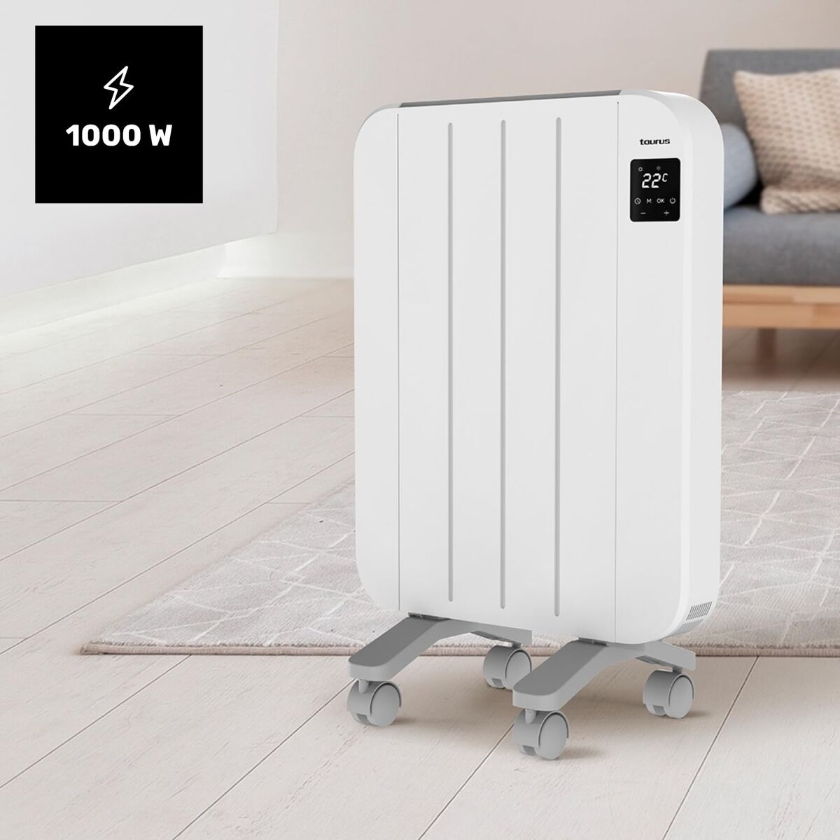 Emetteur Thermique Numérique (4 modules) Taurus NEPAL 1000 Blanc