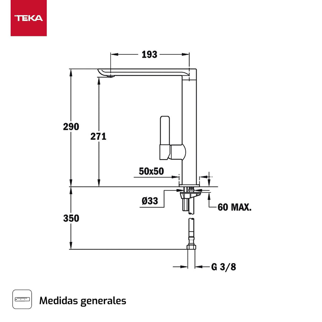 Mitigeur Teka FO 915 Argenté Métal
