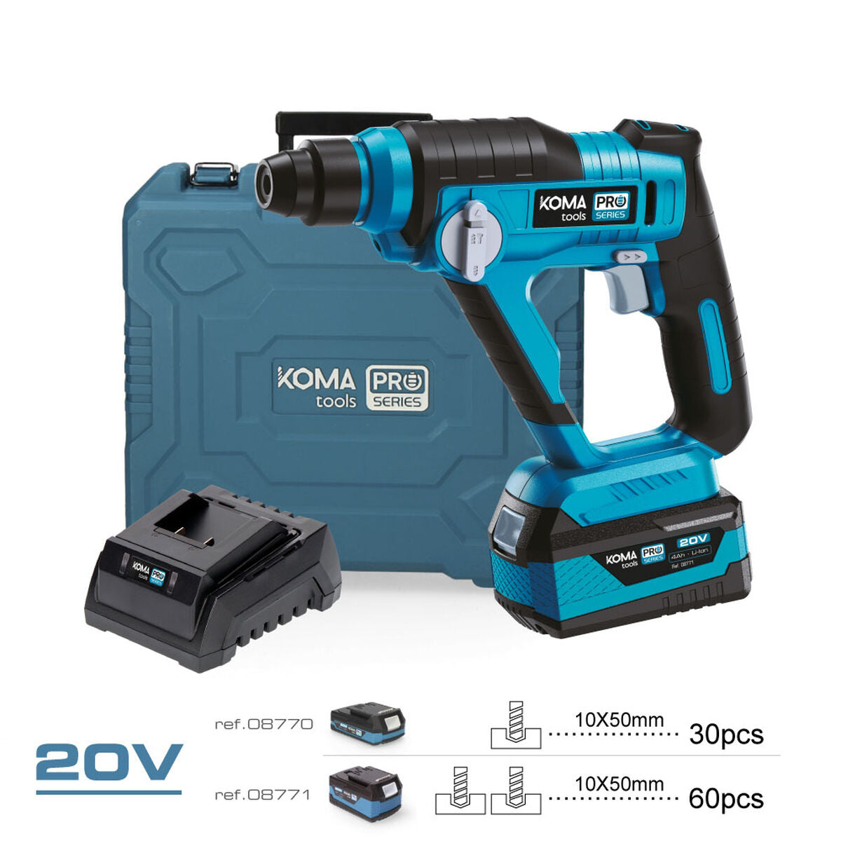 Marteau perforateur Koma Tools Pro Series 60 W 850 rpm