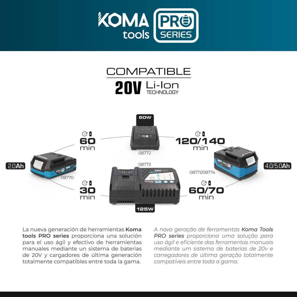 Marteau perforateur Koma Tools Pro Series 60 W 850 rpm