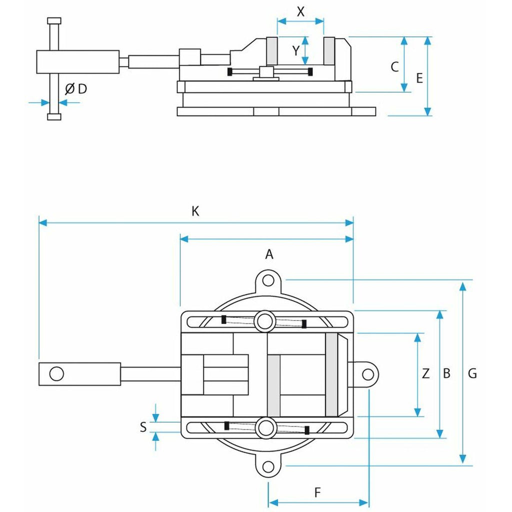 Étau d'établi KANCA Drillo 100 mm