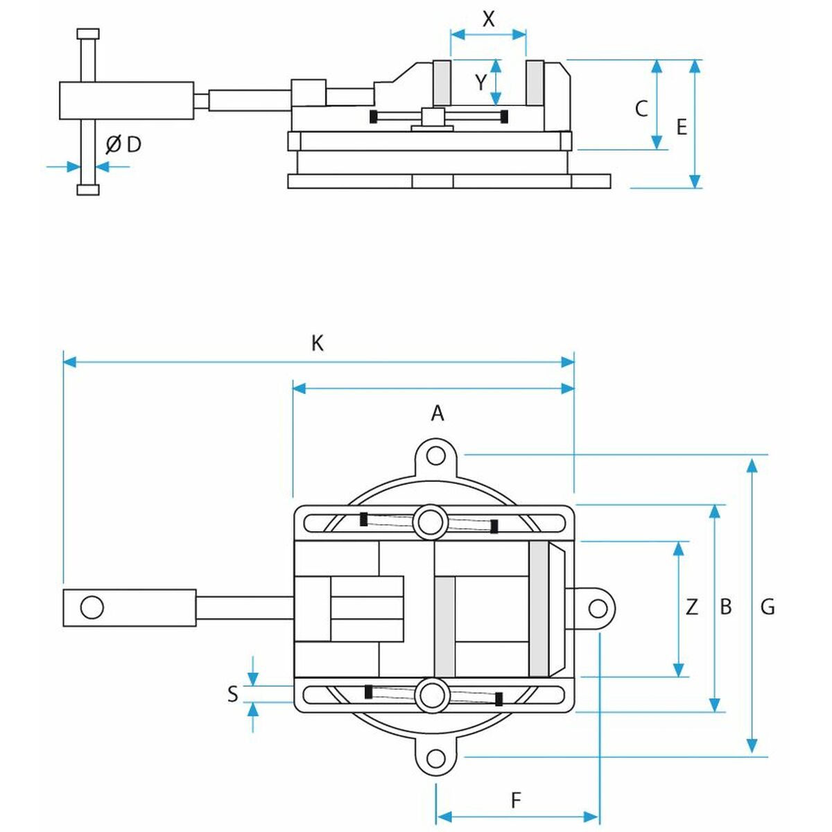 Étau d'établi KANCA Drillo 100 mm